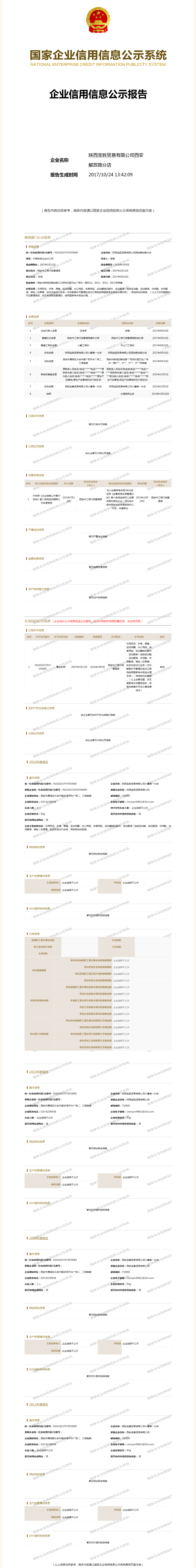 陕西宝胜贸易有限公司西安解放路分店 工商官网信息快照