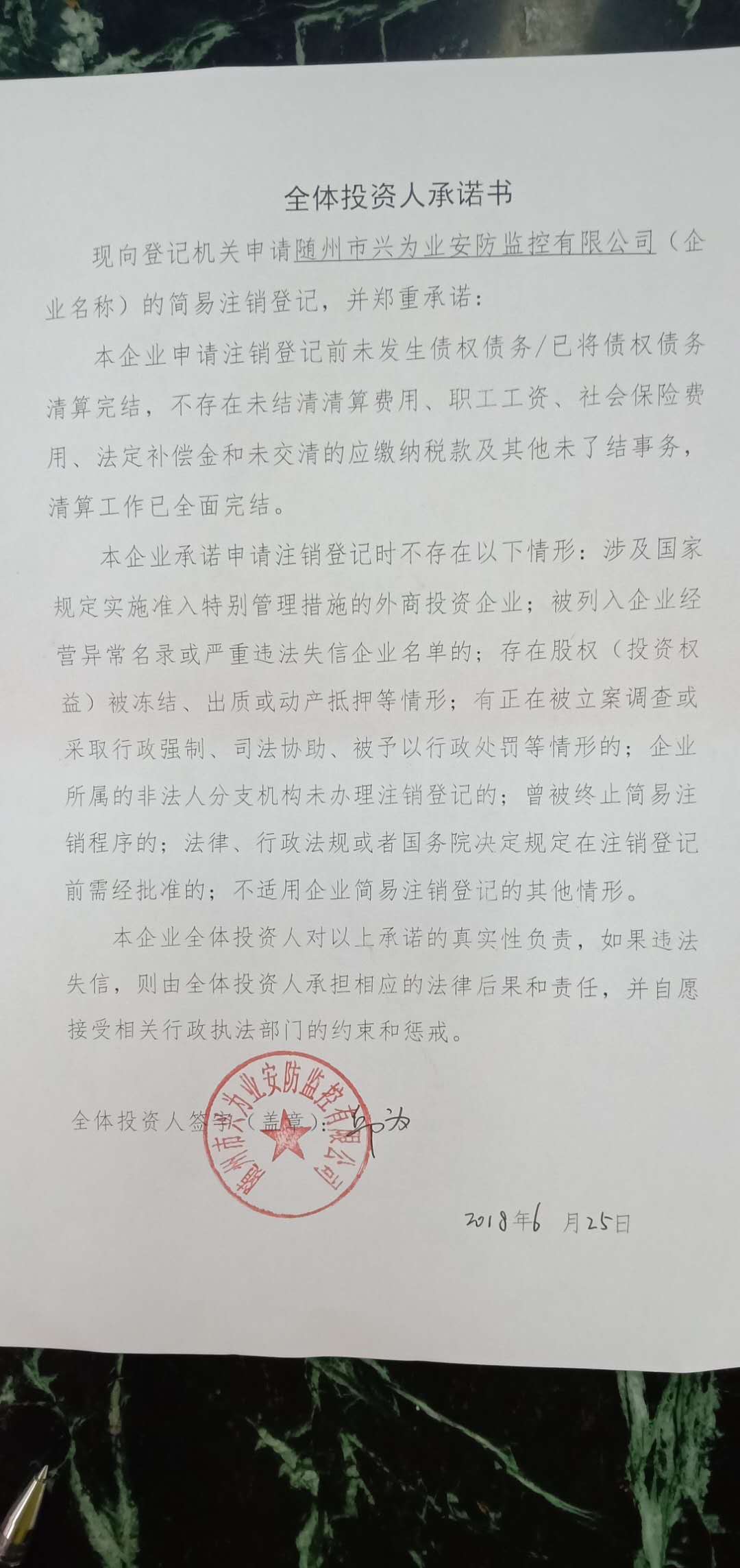 随州市兴为业安防监控有限公司