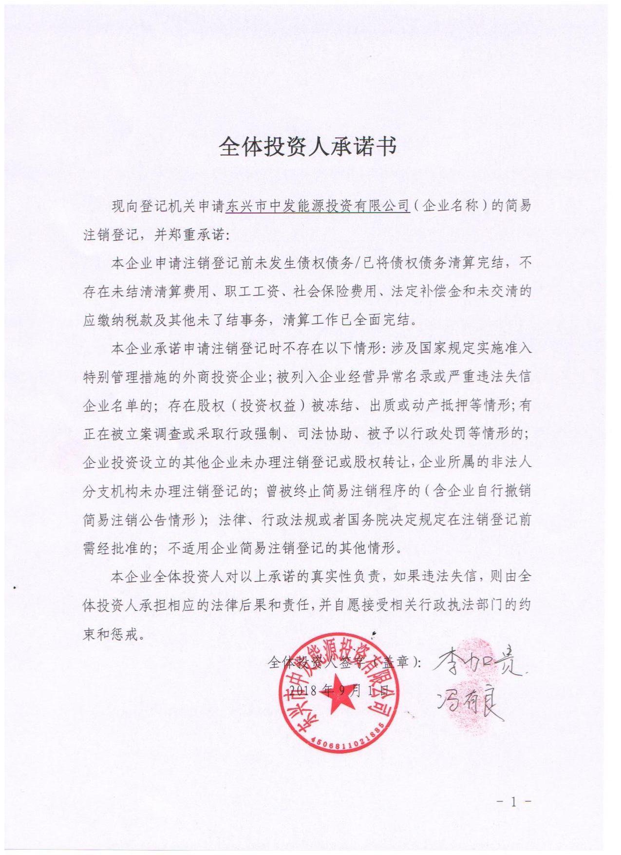 东兴市中发能源投资有限公司