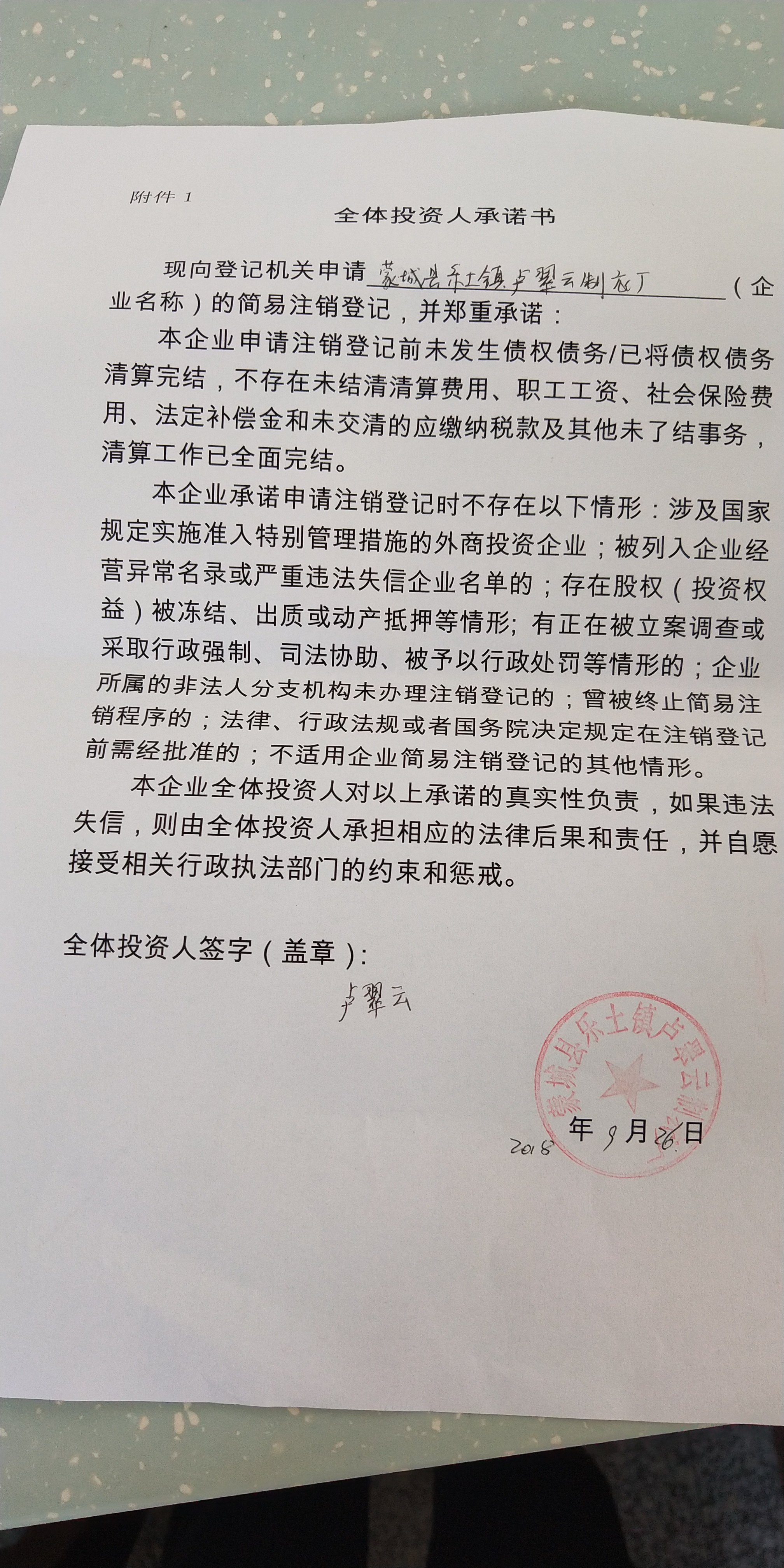 蒙城县乐土镇卢翠云建材销售部