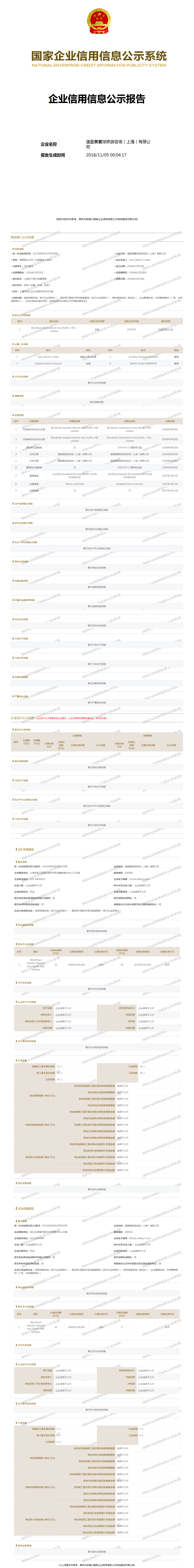 温登慕寰球旅游咨询(上海)有限公司 工商官网信息快照