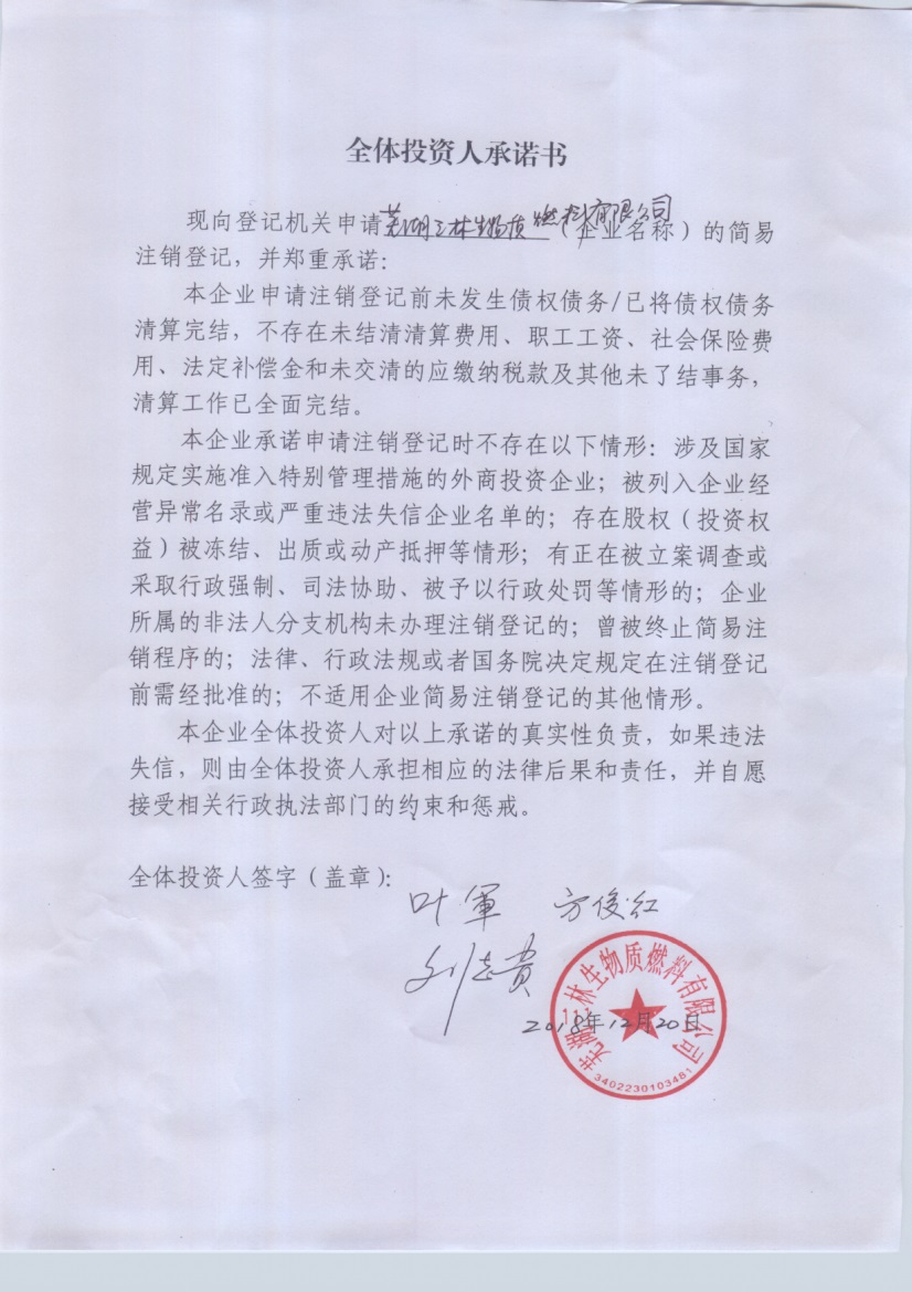 生物质燃料有限公司 统一社会信用代码/注册号 91340223ma2mxbpr0y